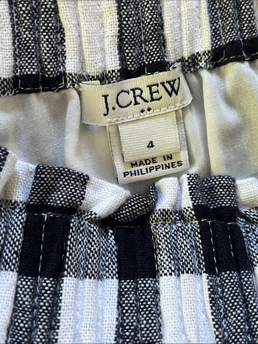 J Crew Black and White Scalloped Hem Skirt size 4 - Picture 4 of 5